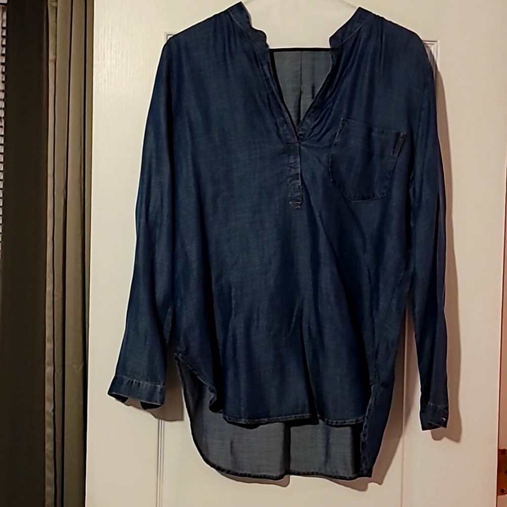 Large denim shirt
